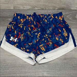 Under Armour Blue and Red Athletic Shorts